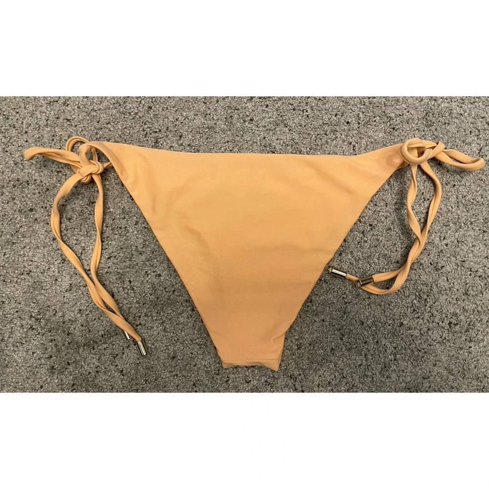 Monday Swim St. Barth's Bikini Peach Medium Top & petite bottom beach Tropical